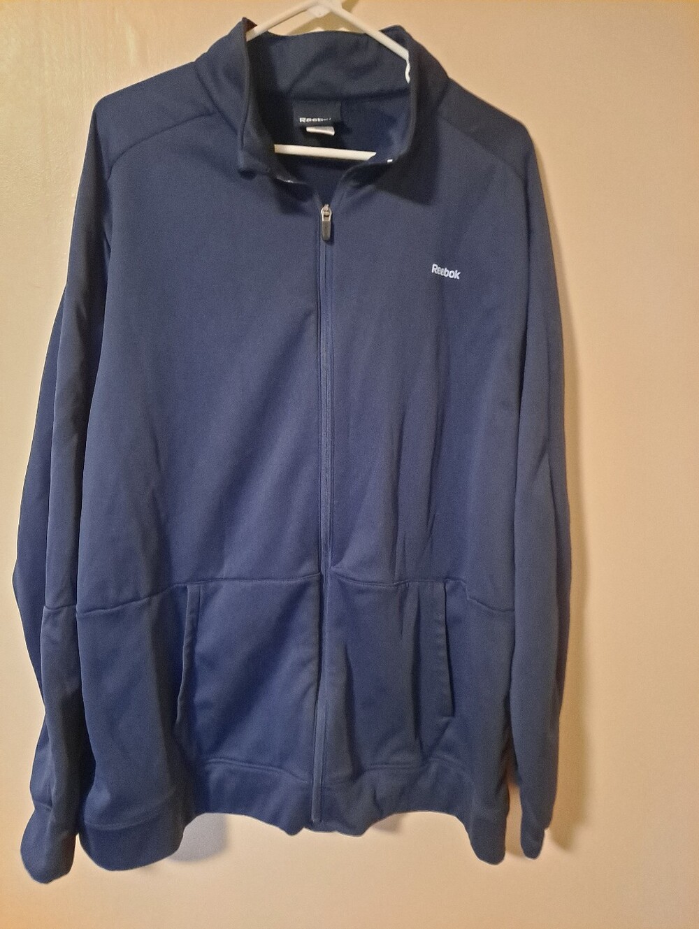 Reebok Men's Dark Blue Full-Zip Track Jacket